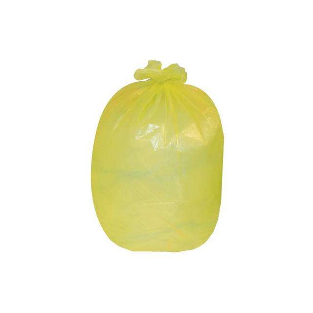 Jantex Large Medium Duty Yellow Bin Bags 90Ltr (Pack of 200) JD Catering Equipment Solutions Ltd