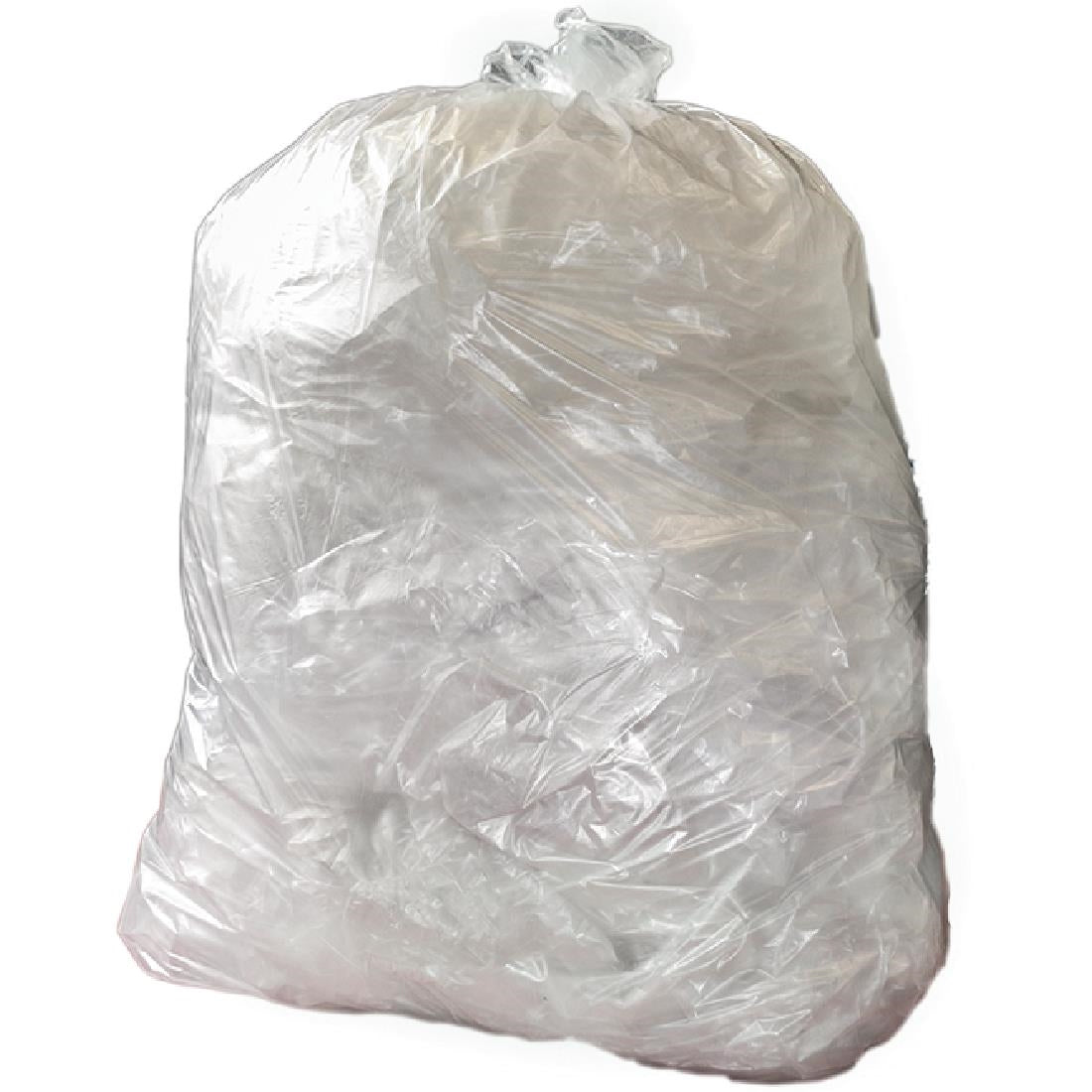Jantex Medium Duty Recycled Bin Bag 12kg 90 ltr Clear (Pack of 200) JD Catering Equipment Solutions Ltd