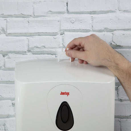 Jantex Multi-Fold Hand Towel Dispenser White JD Catering Equipment Solutions Ltd