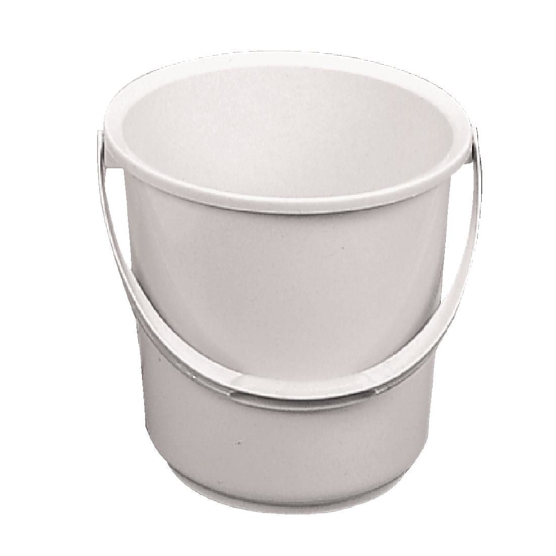 Jantex Plastic Bucket White 8Ltr JD Catering Equipment Solutions Ltd