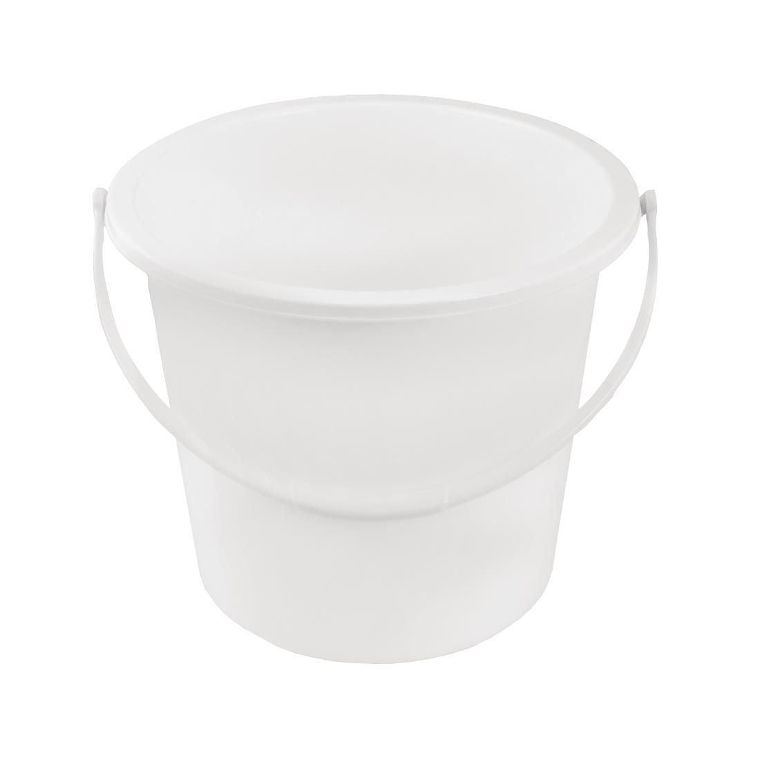 Jantex Round Plastic Bucket White 10Ltr JD Catering Equipment Solutions Ltd