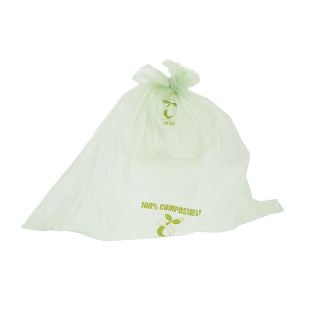 Jantex Small Compostable Caddy Liners 10Ltr (Pack of 24) JD Catering Equipment Solutions Ltd