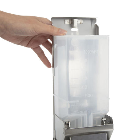 Jantex Stainless Steel Soap and Hand Sanitiser Gel Dispenser 1 Litre JD Catering Equipment Solutions Ltd