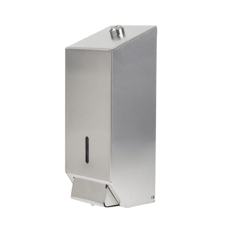 Jantex Stainless Steel Soap and Hand Sanitiser Gel Dispenser 1 Litre JD Catering Equipment Solutions Ltd