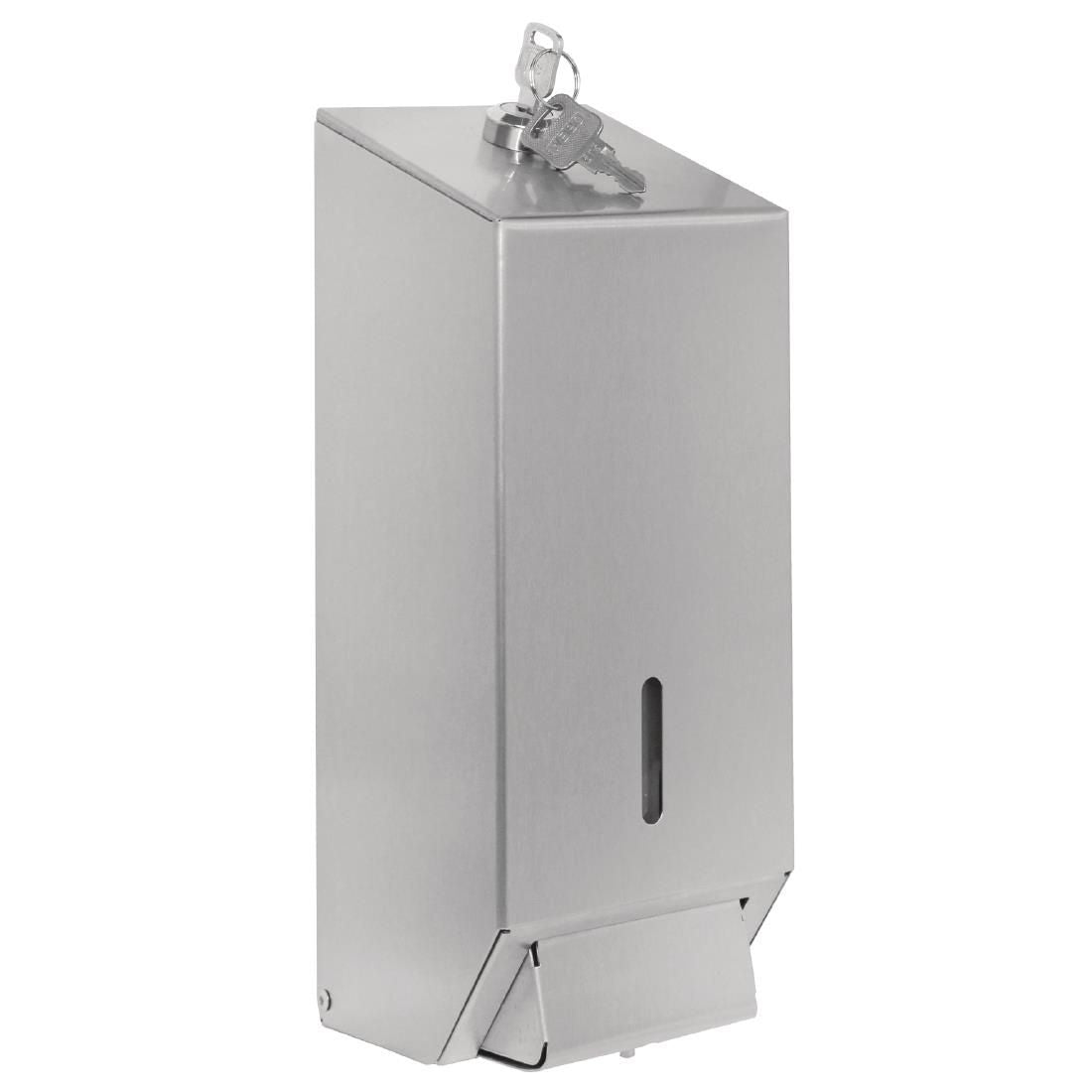 Jantex Stainless Steel Soap and Hand Sanitiser Gel Dispenser 1 Litre JD Catering Equipment Solutions Ltd