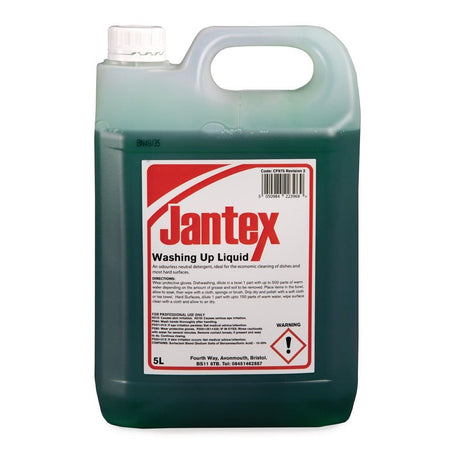 Jantex Washing Up Liquid Concentrate 5Ltr (Single Pack) JD Catering Equipment Solutions Ltd