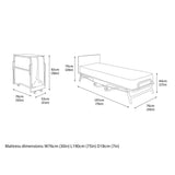 Jay-Be Contract Folding Bed with Water Resistant Mattress Single in Black Colour JD Catering Equipment Solutions Ltd