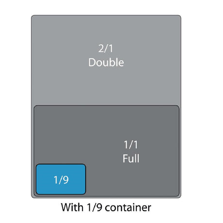 K826 Vogue Stainless Steel 1/9 Gastronorm Pan 150mm JD Catering Equipment Solutions Ltd