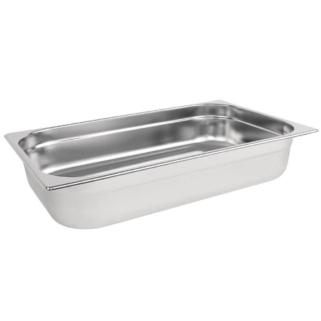 K923 Vogue Stainless Steel 1/1 Gastronorm Pan 100mm JD Catering Equipment Solutions Ltd