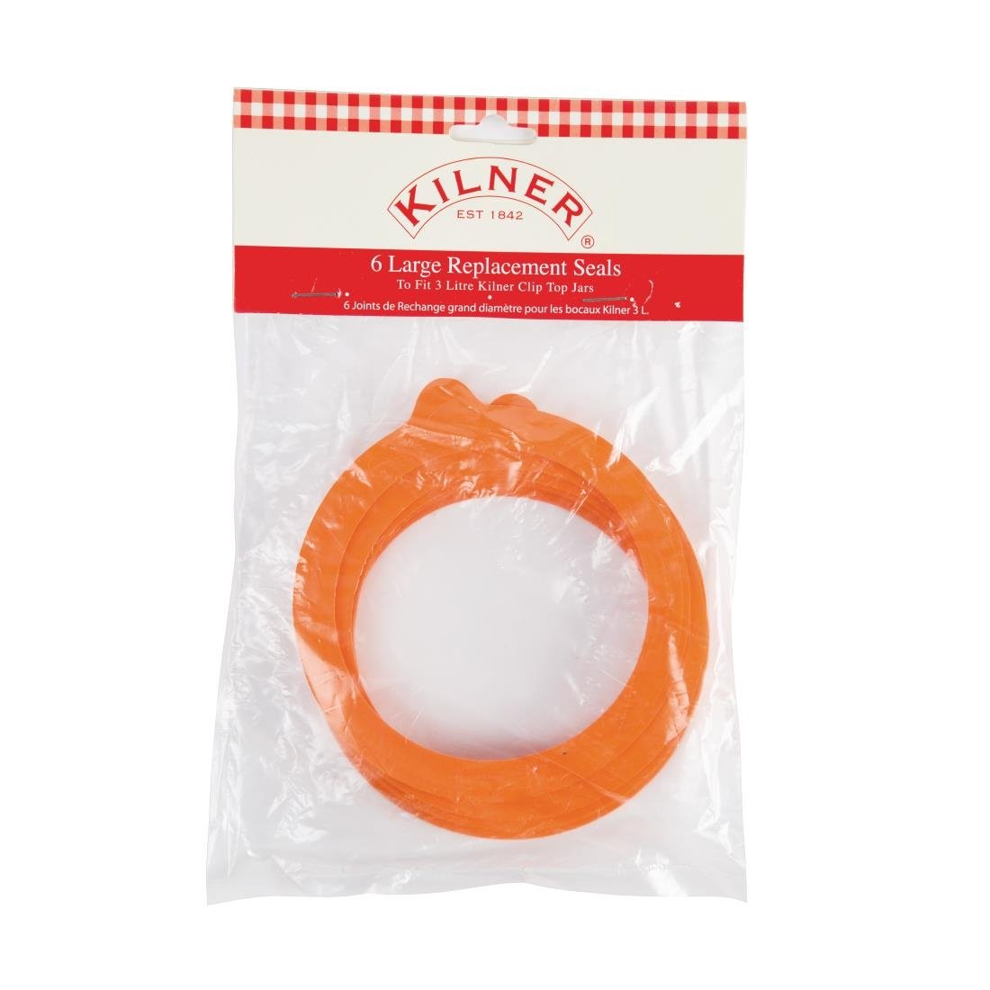 Kilner Spare Rubber Seals for Clip Top Jars 3Ltr (Pack of 6) JD Catering Equipment Solutions Ltd