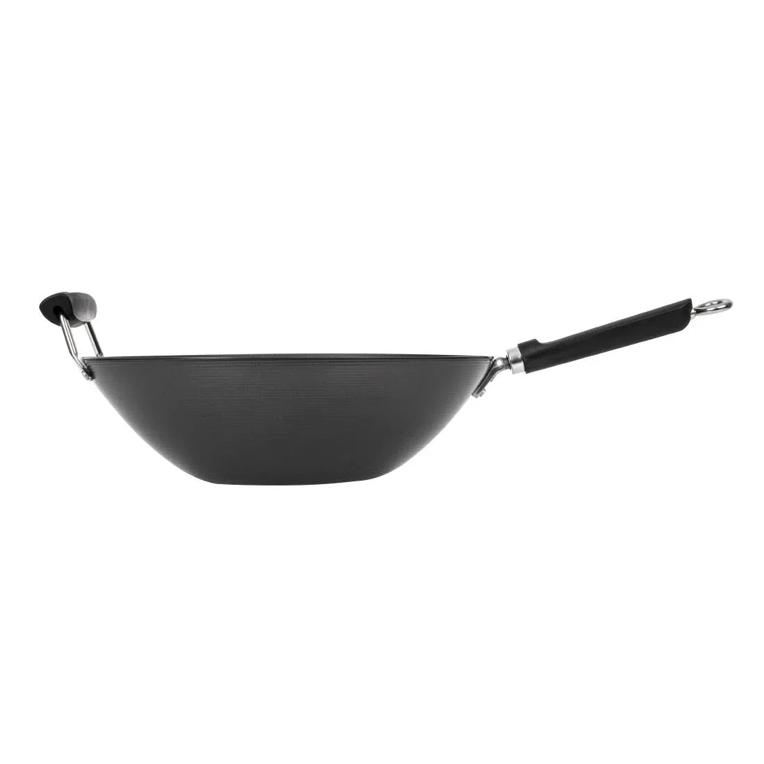 K250 Kitchen Craft Non Stick Flat Base Wok 356mm - JD Catering Equipment Solutions Ltd