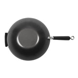 K250 Kitchen Craft Non Stick Flat Base Wok 356mm - JD Catering Equipment Solutions Ltd