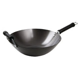 K250 Kitchen Craft Non Stick Flat Base Wok 356mm - JD Catering Equipment Solutions Ltd