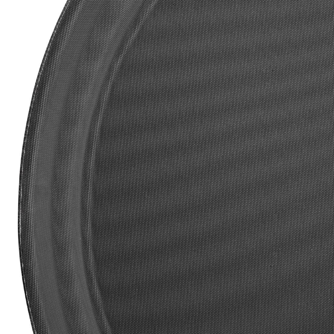 Kristallon Fibreglass Round Non-Slip Tray Black 280mm JD Catering Equipment Solutions Ltd