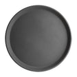 Kristallon Fibreglass Round Non-Slip Tray Black 356mm JD Catering Equipment Solutions Ltd