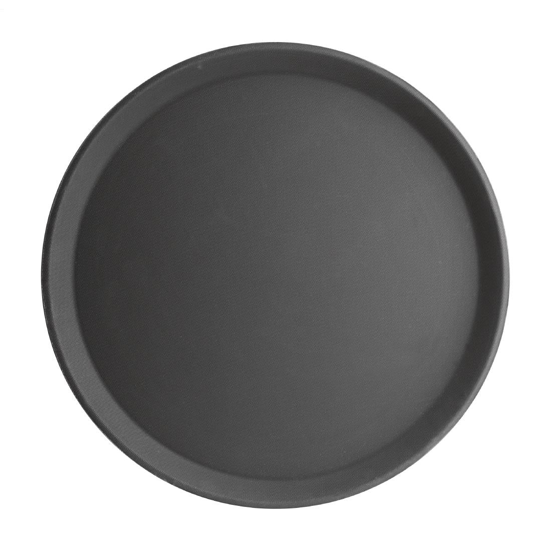 Kristallon Fibreglass Round Non-Slip Tray Black 406mm JD Catering Equipment Solutions Ltd