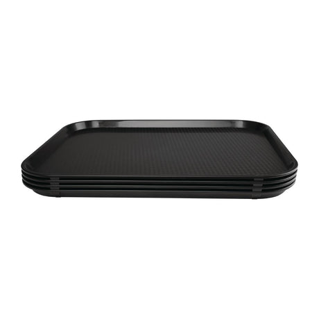 Kristallon Large Polypropylene Fast Food Tray Black 450mm JD Catering Equipment Solutions Ltd