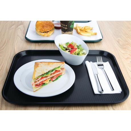 Kristallon Large Polypropylene Fast Food Tray Black 450mm JD Catering Equipment Solutions Ltd