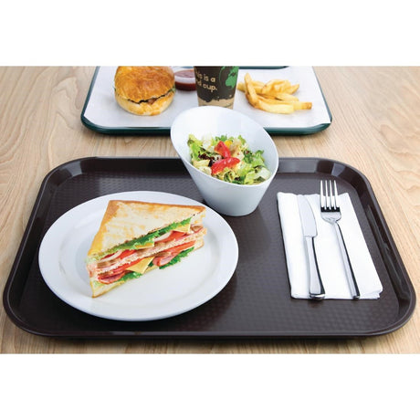 Kristallon Large Polypropylene Fast Food Tray Brown 450mm JD Catering Equipment Solutions Ltd