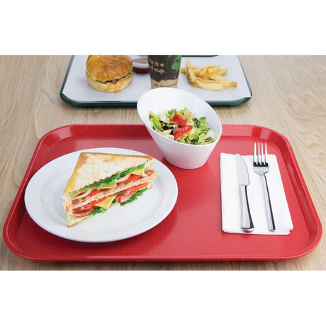 Kristallon Large Polypropylene Fast Food Tray Red 450mm JD Catering Equipment Solutions Ltd