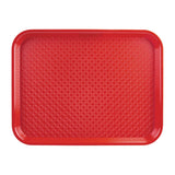 Kristallon Large Polypropylene Fast Food Tray Red 450mm JD Catering Equipment Solutions Ltd