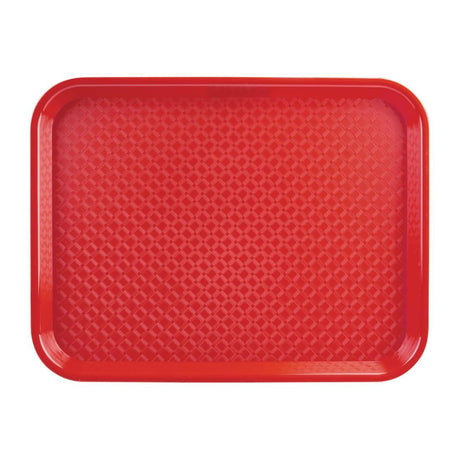 Kristallon Large Polypropylene Fast Food Tray Red 450mm JD Catering Equipment Solutions Ltd