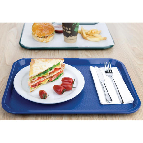 Kristallon Medium Polypropylene Fast Food Tray Blue 415mm JD Catering Equipment Solutions Ltd