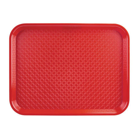 Kristallon Medium Polypropylene Fast Food Tray Red 415mm JD Catering Equipment Solutions Ltd