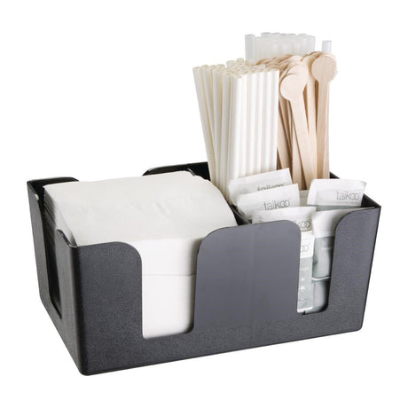 Kristallon Plastic Bar Caddy Black JD Catering Equipment Solutions Ltd