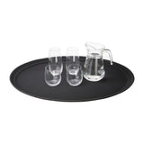 Kristallon Polypropylene Oval Non-Slip Tray Black 685mm JD Catering Equipment Solutions Ltd