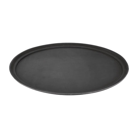 Kristallon Polypropylene Oval Non-Slip Tray Black 685mm JD Catering Equipment Solutions Ltd