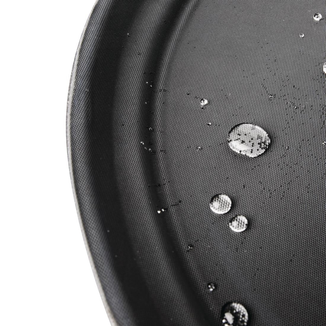 Kristallon Polypropylene Oval Non-Slip Tray Black 685mm JD Catering Equipment Solutions Ltd