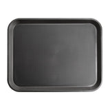 Kristallon Polypropylene Rectangular Non-Slip Tray Black 405mm JD Catering Equipment Solutions Ltd