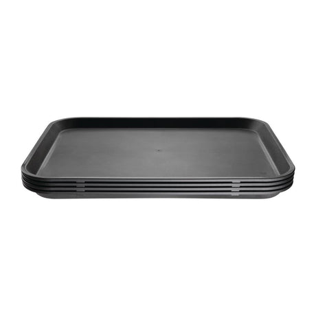 Kristallon Polypropylene Rectangular Non-Slip Tray Black 405mm JD Catering Equipment Solutions Ltd