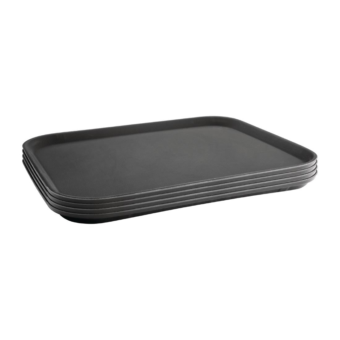 Kristallon Polypropylene Rectangular Non-Slip Tray Black 457mm JD Catering Equipment Solutions Ltd