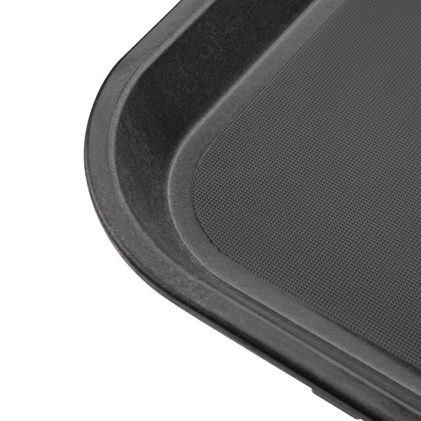 Kristallon Polypropylene Rectangular Non-Slip Tray Black 458mm JD Catering Equipment Solutions Ltd