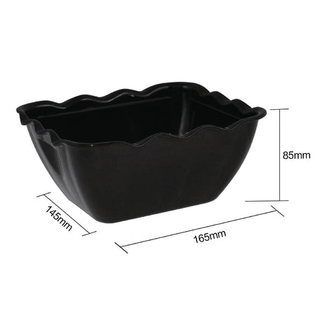 Kristallon Salad Crocks 750ml Black JD Catering Equipment Solutions Ltd