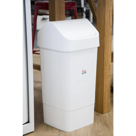 L570 SYR Polypropylene Swing Bin White 50Ltr - JD Catering Equipment Solutions Ltd