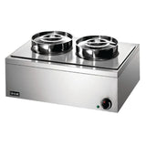 LRB2 - Lincat Lynx 400 Electric Counter-top Bain Marie - Dry Heat - inc. 2 x Round Pots - W 565 mm - 0.5 kW J200 - JD Catering Equipment Solutions Ltd