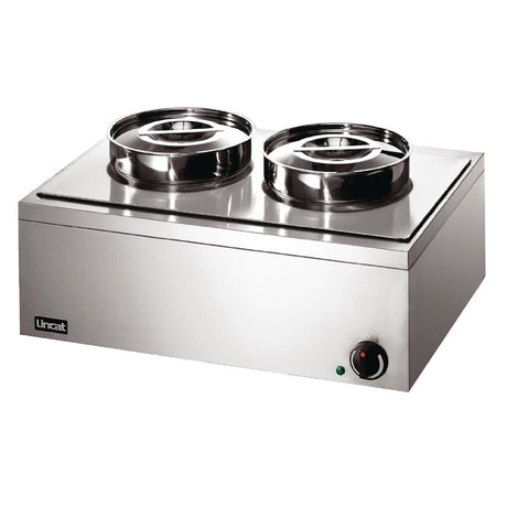 LRB2W - Lincat Lynx 400 Electric Counter-top Bain Marie - Wet Heat - inc. 2 x Round Pots - W 565 mm - 0.5 kW J550 JD Catering Equipment Solutions Ltd