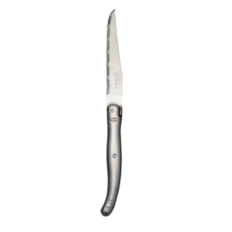 Laguiole Serrated Steak Knife Stainless Steel Handle (Pack of 6) JD Catering Equipment Solutions Ltd