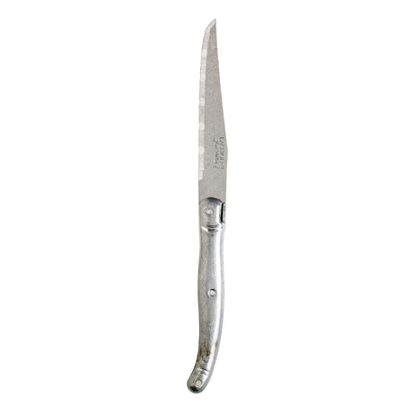 Laguiole Serrated Steak Knives Vintage Stainless Steel Handle (Pack of 6) JD Catering Equipment Solutions Ltd