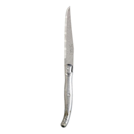 Laguiole Serrated Steak Knives Vintage Stainless Steel Handle (Pack of 6) JD Catering Equipment Solutions Ltd