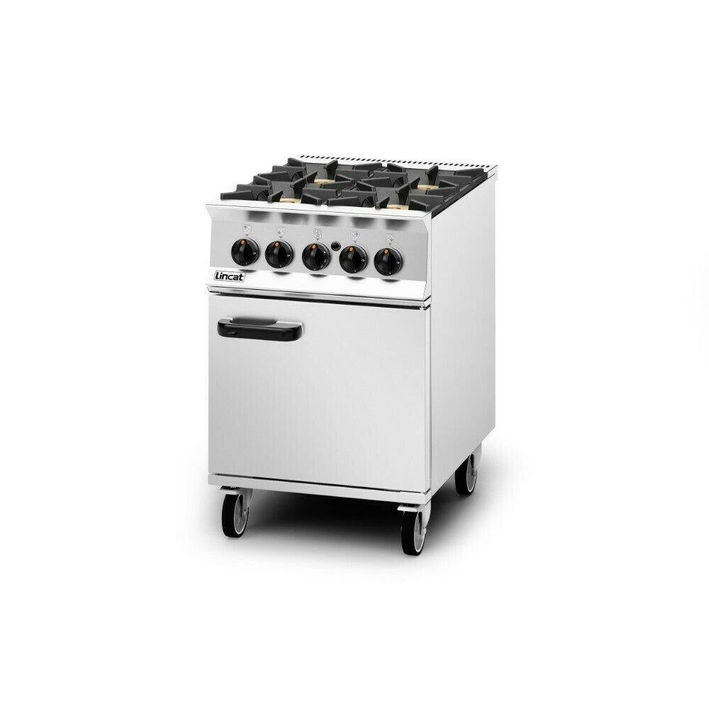 Lincat Opus 800 Natural Gas/LPG Free-standing Oven Range - 4 Burners OG8001/N/LPG/RHD JD Catering Equipment Solutions Ltd