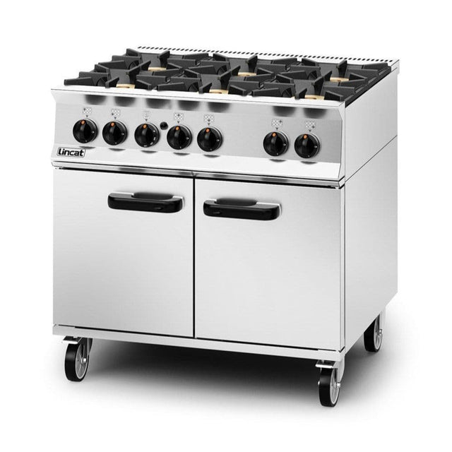 Lincat Opus 800 Natural Gas/LPG Free-standing Oven Range - 6 Burners OG8002/N/LPG JD Catering Equipment Solutions Ltd