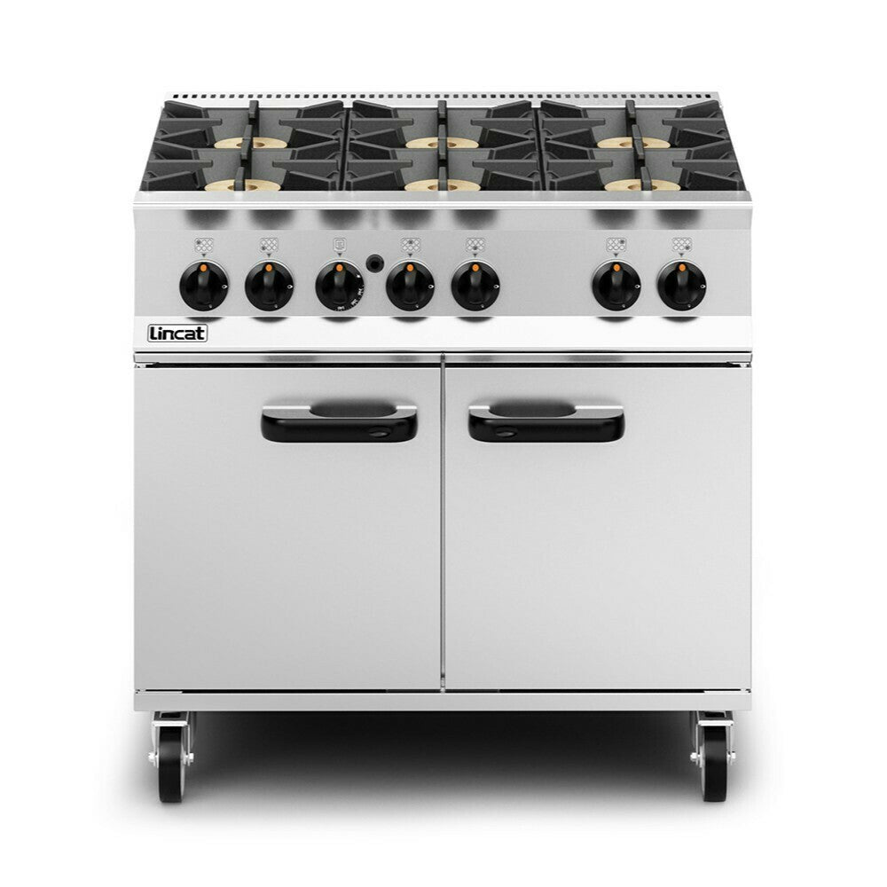 Lincat Opus 800 Natural Gas/LPG Free-standing Oven Range - 6 Burners OG8002/N/LPG JD Catering Equipment Solutions Ltd