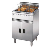 Lincat Silverlink J10 600 Natural Gas/LPG Free-standing Twin Tank Fryer W 600 mm - 24.0 kW - JD Catering Equipment Solutions Ltd