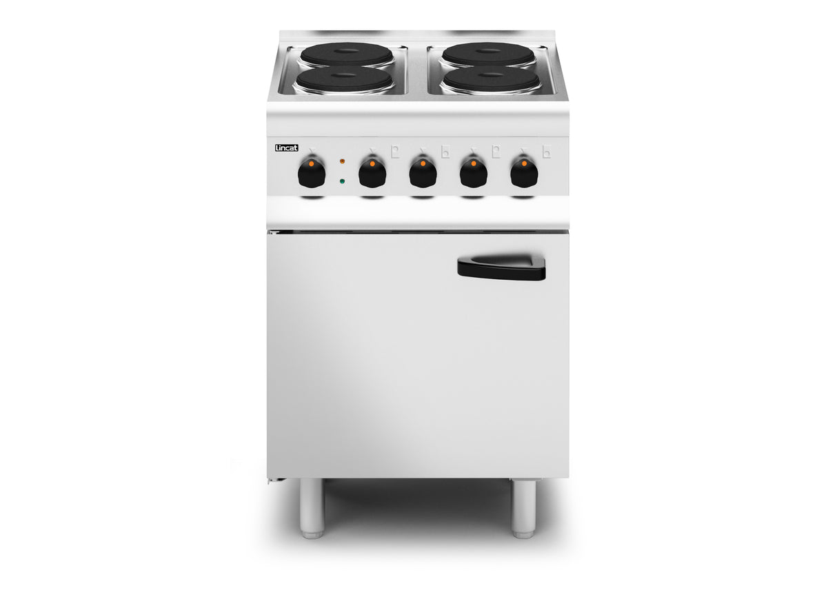 ESLR6C - Lincat Silverlink 600 Electric Free-standing Oven Range - Castors at Rear - 4 Plates - W 600mm