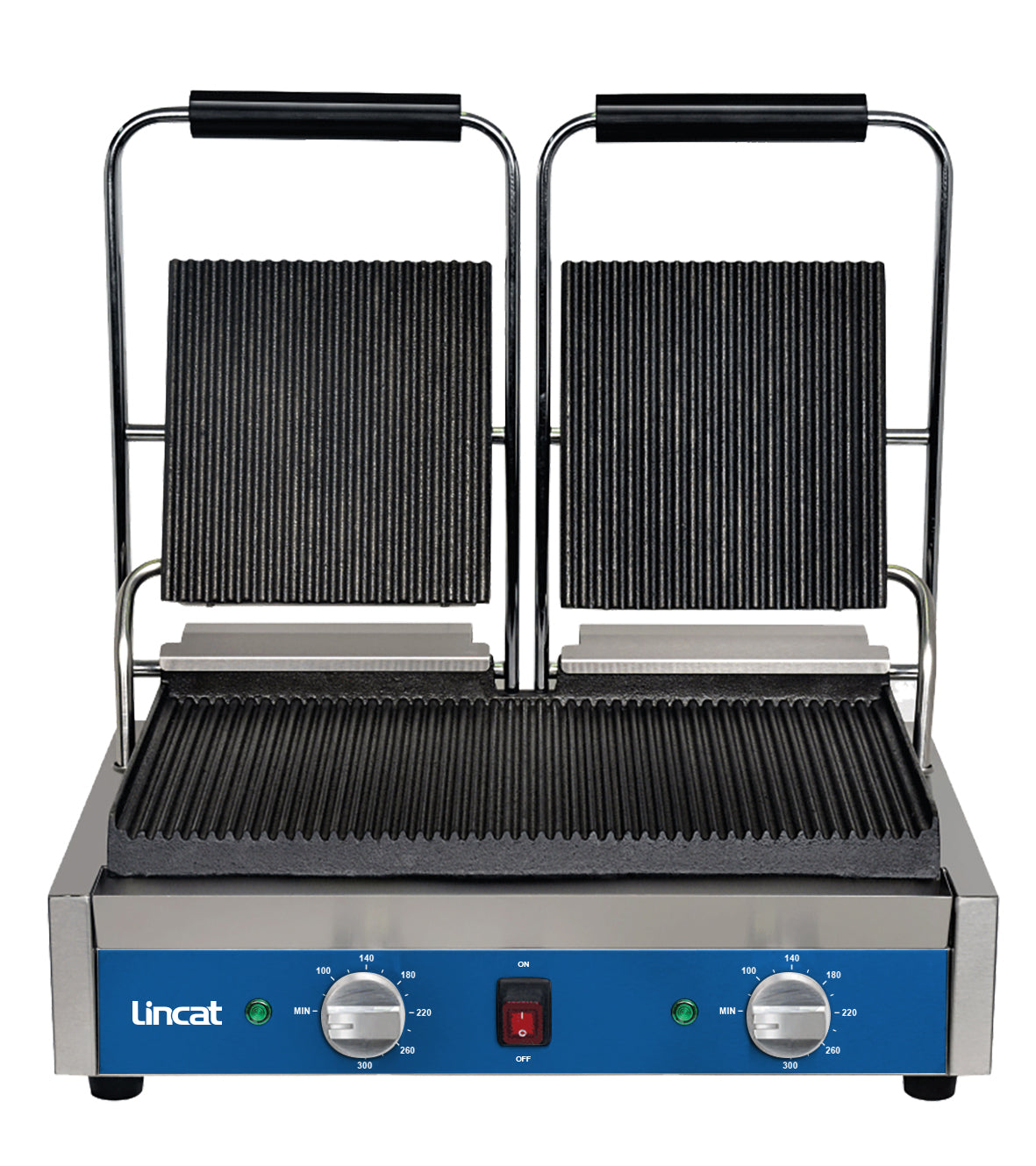 Lincat Lynx Prime -LPPG2RR - Lynx Prime Electric Counter top Twin Contact Grill Ribbed Plates – W 540 mm 2.9 Kw