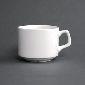 CN831 Lumina Fine China Stacking Cup 200ml (Pack of 6) - JD Catering Equipment Solutions Ltd